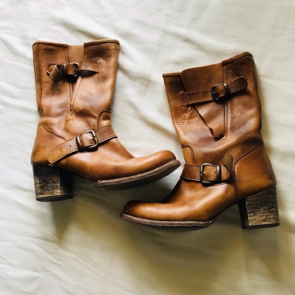 Bed Stu Leather Buckle Ankle Boots - Picture 3 of 13